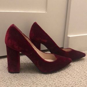 RED VELVET HEELS - BROWNS